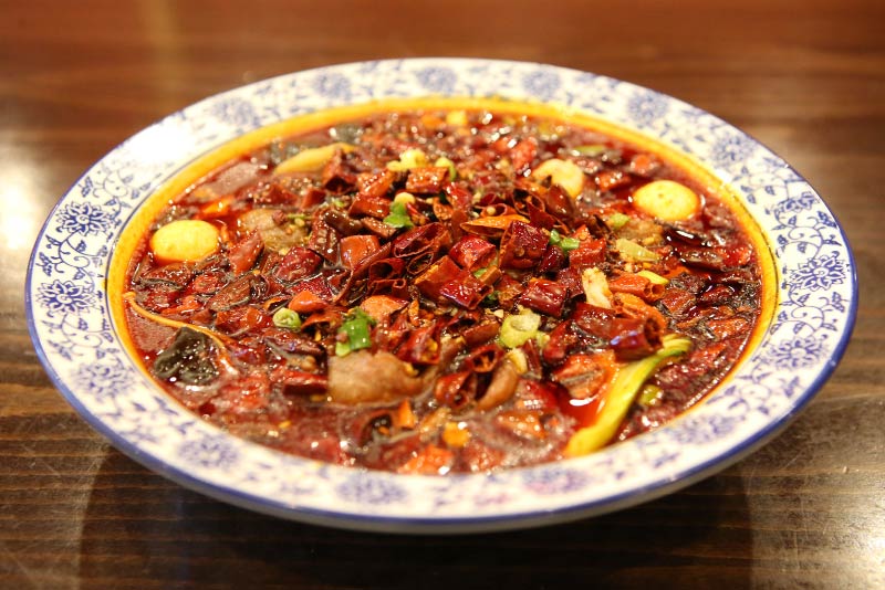 sichuan delight w. spicy chill broth 红汤什锦 <img title='Spicy & Hot' align='absmiddle' src='/css/spicy.png' /> <img title='Spicy & Hot' align='absmiddle' src='/css/spicy.png' />